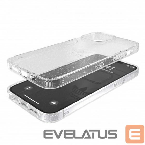Back panel cover Adidas Adidas OR Protective Clear Case Glitter for iPhone 13 Pro Max - Transparent Silver