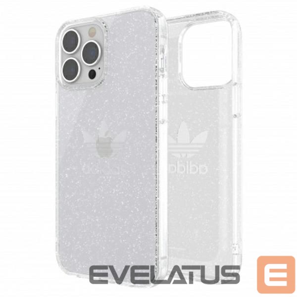 Back panel cover Adidas Adidas OR Protective Clear Case Glitter for iPhone 13 Pro Max - Transparent Silver