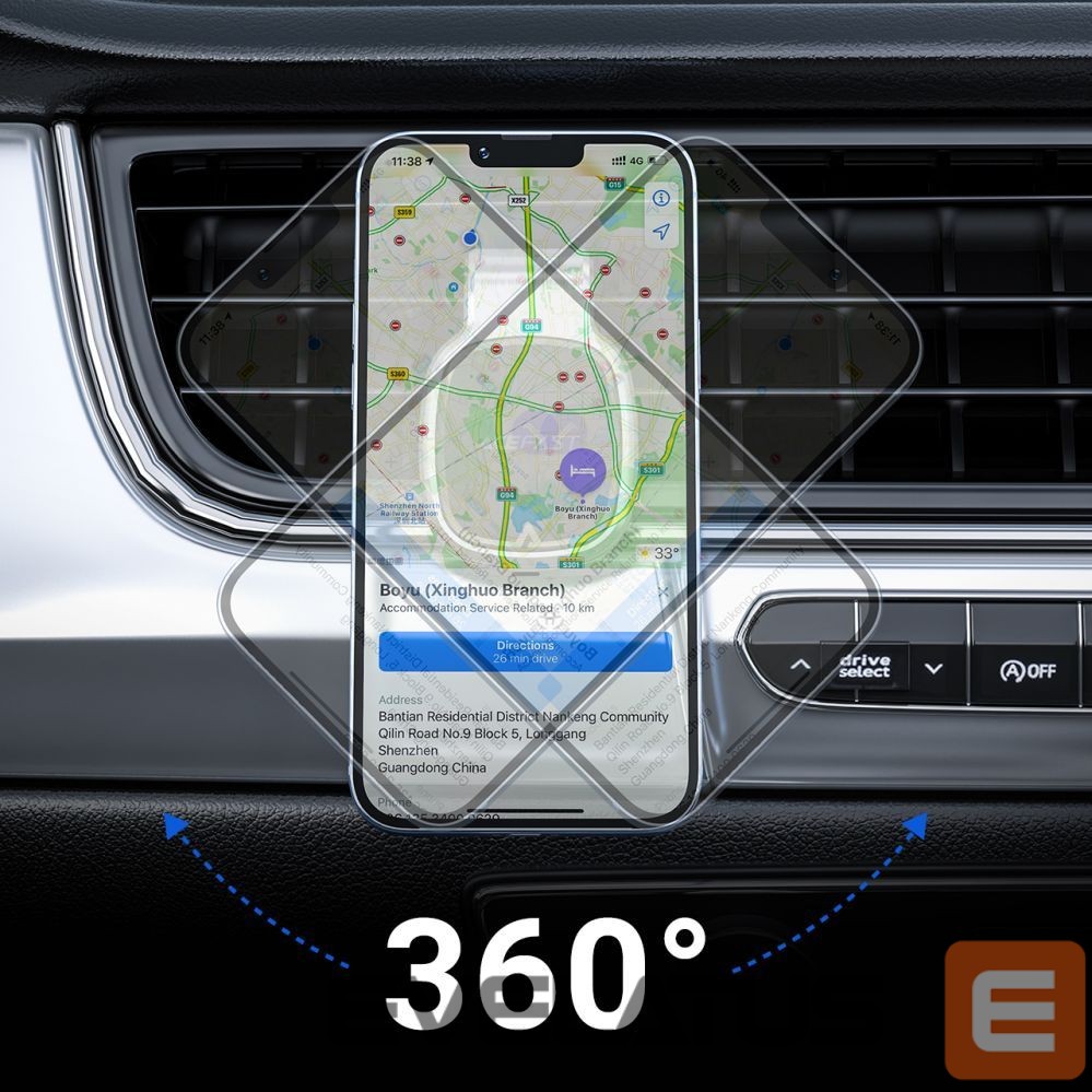 Auto holder Acefast Acefast D16 Magnetic Car Air Vent Mount - No MagSafe Required - Gray
