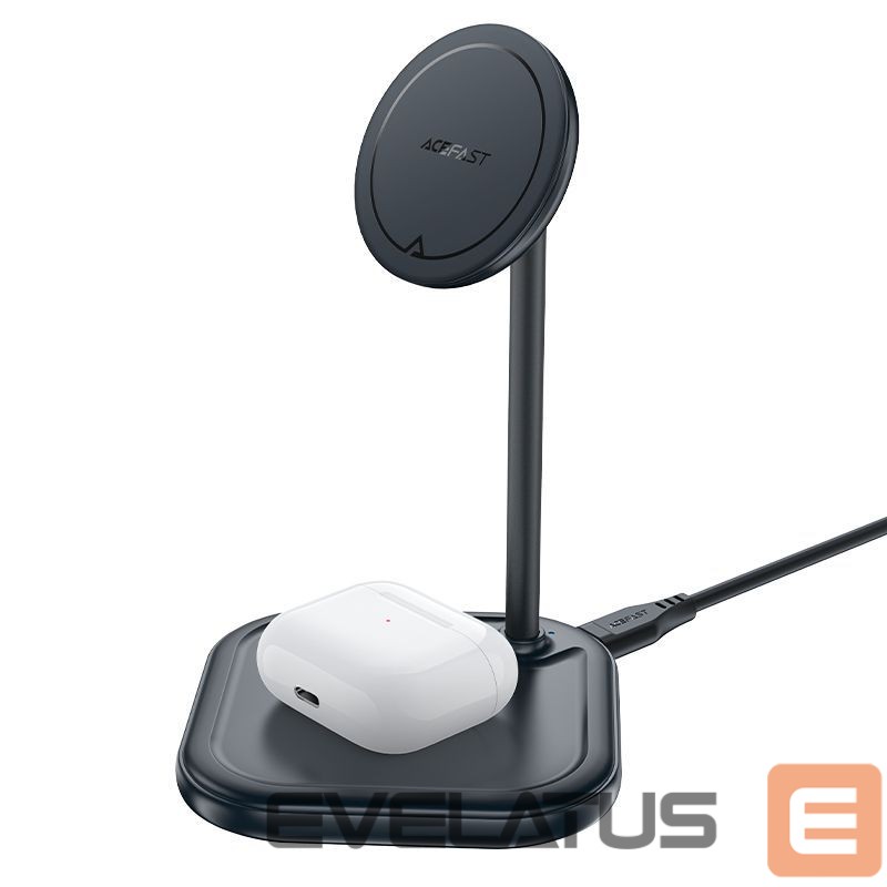 Adapter Acefast Acefast 15W Qi Wireless Charger for iPhone (with MagSafe) and Apple AirPods Stand Holder Magnetic Holder Gray (E6 gray)