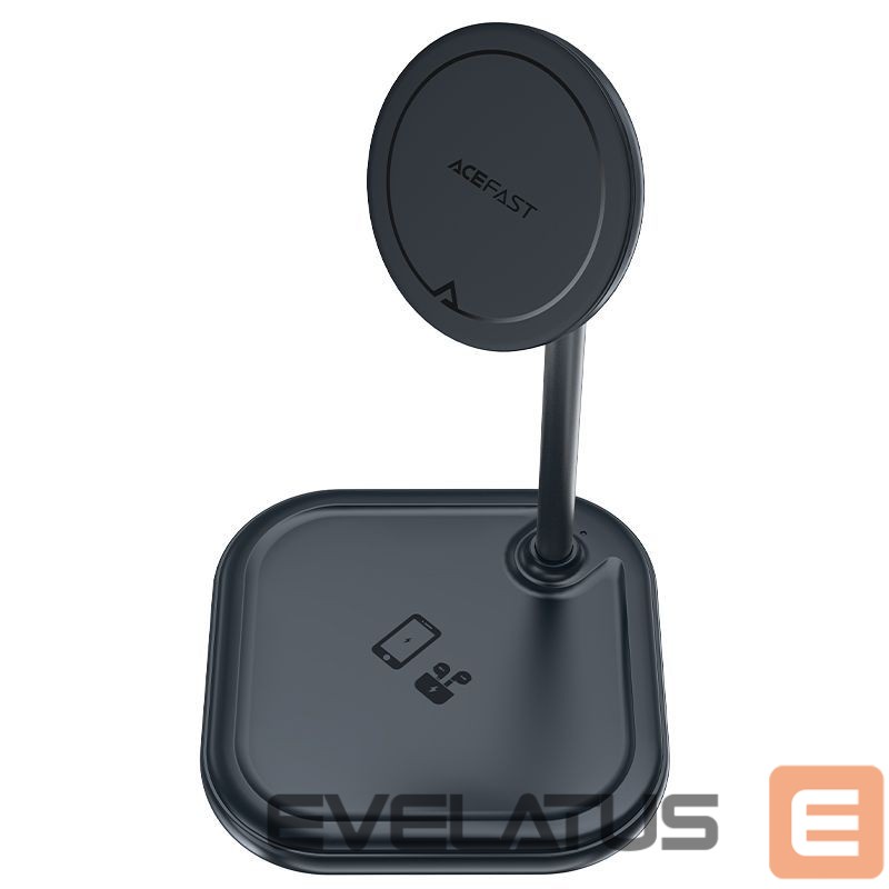 Adapter Acefast Acefast 15W Qi Wireless Charger for iPhone (with MagSafe) and Apple AirPods Stand Holder Magnetic Holder Gray (E6 gray)