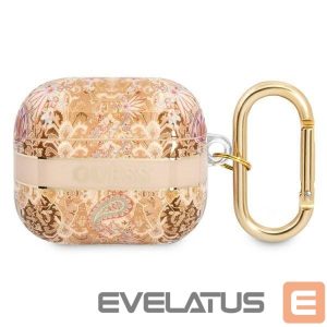 Back panel cover Guess  Guess GUA3HHFLD AirPods 3 cover gold/gold Paisley Strap Collection