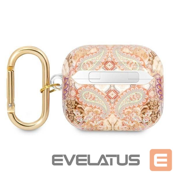 Back panel cover Guess Guess GUA3HHFLD AirPods 3 cover gold/gold Paisley Strap Collection