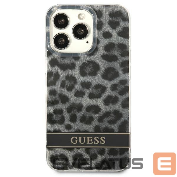 Back panel cover Guess Guess GUHCP13LHSLEOK iPhone 13 Pro / 13 6.1" grey/grey hardcase Leopard