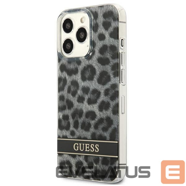 Back panel cover Guess Guess GUHCP13LHSLEOK iPhone 13 Pro / 13 6.1" grey/grey hardcase Leopard