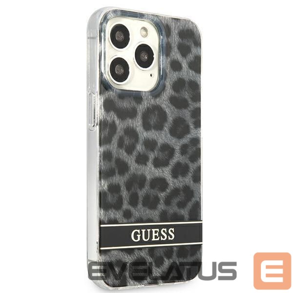 Back panel cover Guess Guess GUHCP13LHSLEOK iPhone 13 Pro / 13 6.1" grey/grey hardcase Leopard