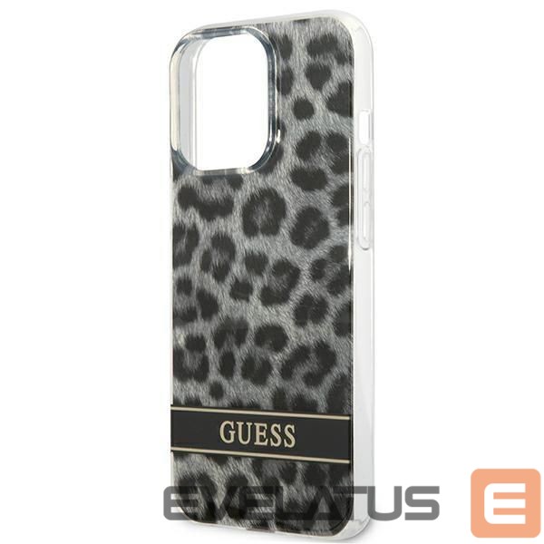 Back panel cover Guess Guess GUHCP13LHSLEOK iPhone 13 Pro / 13 6.1" grey/grey hardcase Leopard