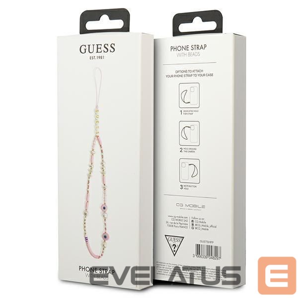 Other Guess Guess pendant GUSTSHPP Phone Strap pink/pink Beads Shell