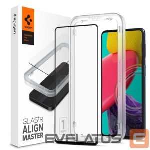 Protective glass Spigen  Spigen ALM Glass FC Tempered Glass for Samsung Galaxy M53 5G - Black 