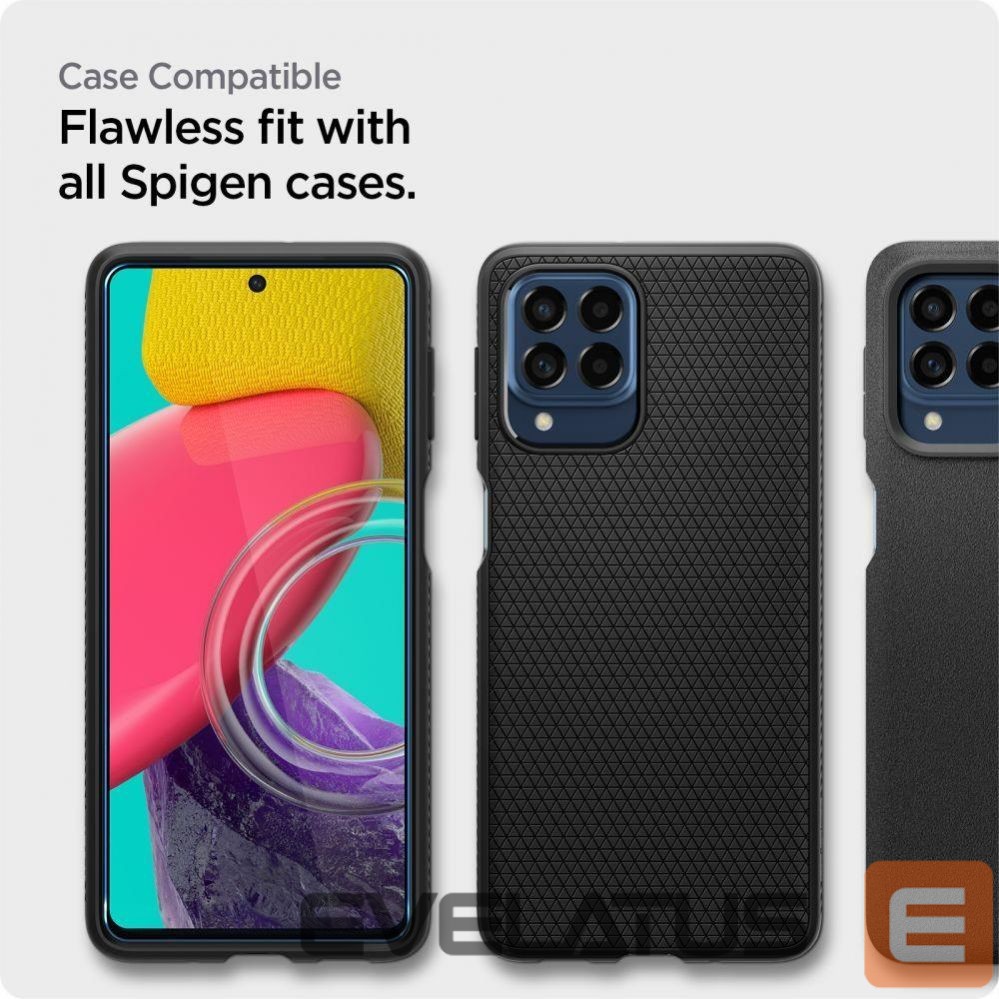 Protective glass Spigen Spigen ALM Glass FC Tempered Glass for Samsung Galaxy M53 5G - Black