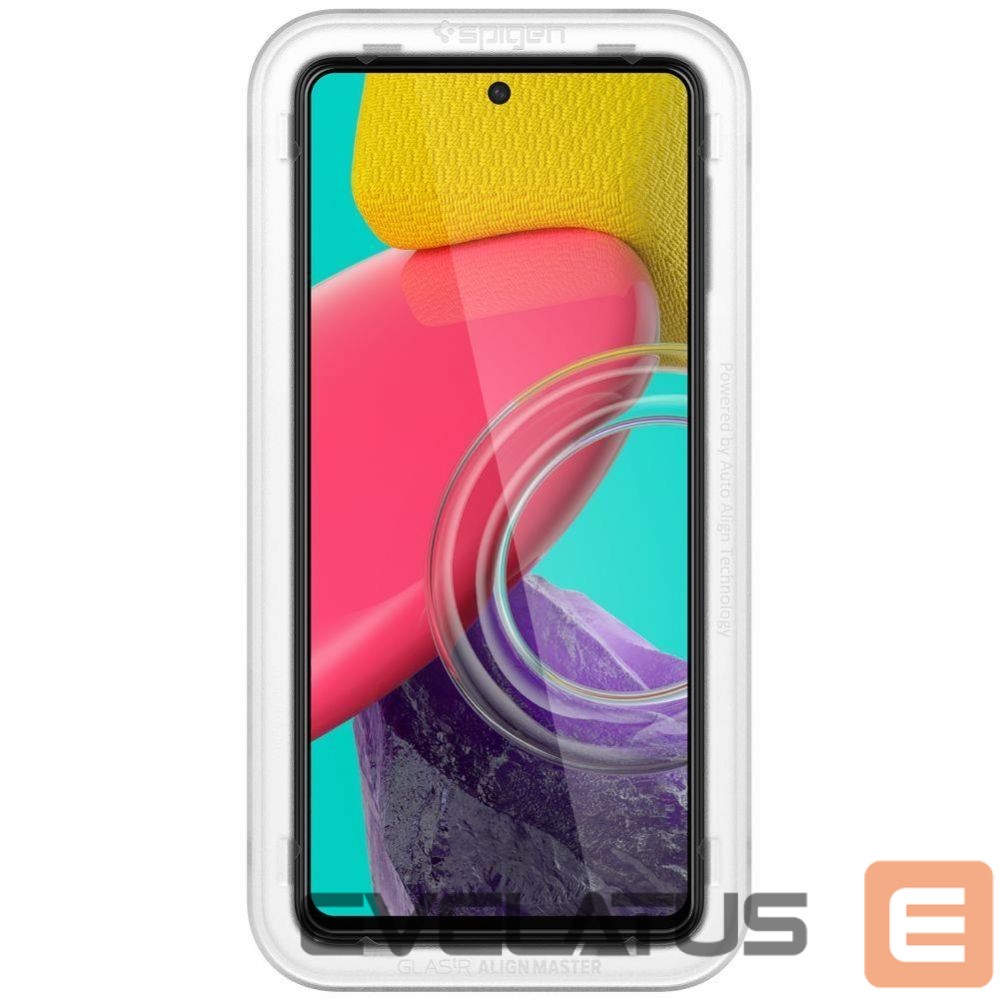 Protective glass Spigen Spigen ALM Glass FC Tempered Glass for Samsung Galaxy M53 5G - Black