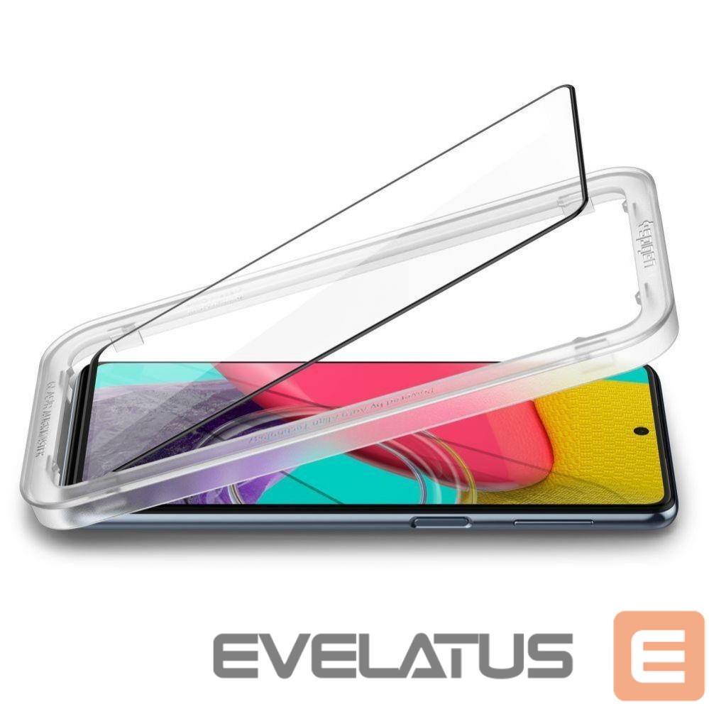 Protective glass Spigen Spigen ALM Glass FC Tempered Glass for Samsung Galaxy M53 5G - Black