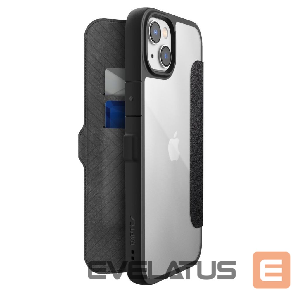 Back panel cover Raptic X-Doria Raptic X-Doria Urban Folio Case iPhone 14 Plus flip cover black