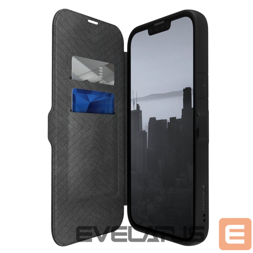Back panel cover Raptic X-Doria Raptic X-Doria Urban Folio Case iPhone 14 Plus flip cover black