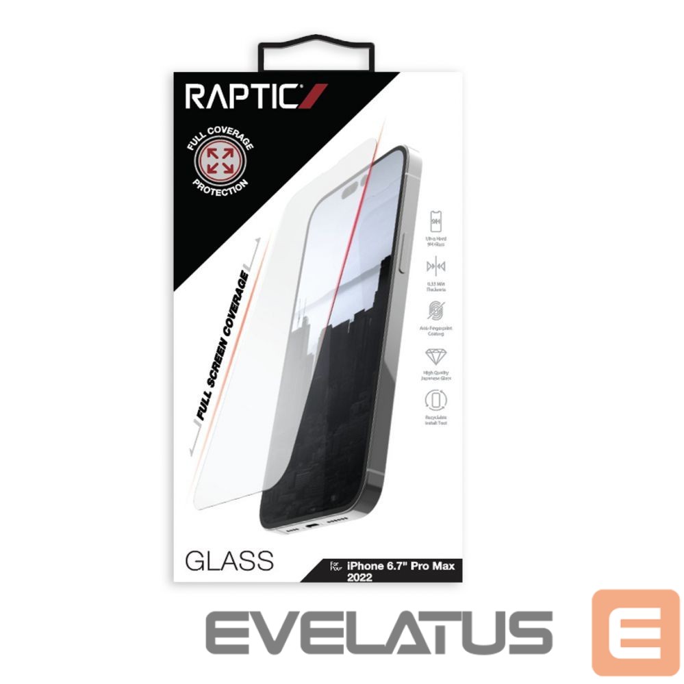 Back panel cover Raptic X-Doria Raptic X-Doria Full Glass tempered glass iPhone 14 Pro Max for the entire screen