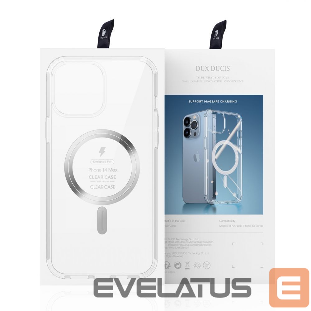 Back panel cover Dux Ducis Dux Ducis Clin magnetic case for iPhone 14 Plus compatible with MagSafe transparent