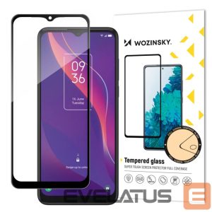 Back panel cover Wozinsky  Wozinsky super tough Full Glue tempered glass full screen with frame Case Friendly TCL 306 black 