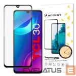 Back panel cover Wozinsky  Wozinsky super durable Full Glue tempered glass full screen with Case Friendly TCL 30 black frame 