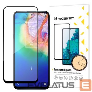 Back panel cover Wozinsky  Wozinsky Super Tough Full Glue Tempered Glass Full Screen With Frame Case Friendly TCL 20 5G Black 