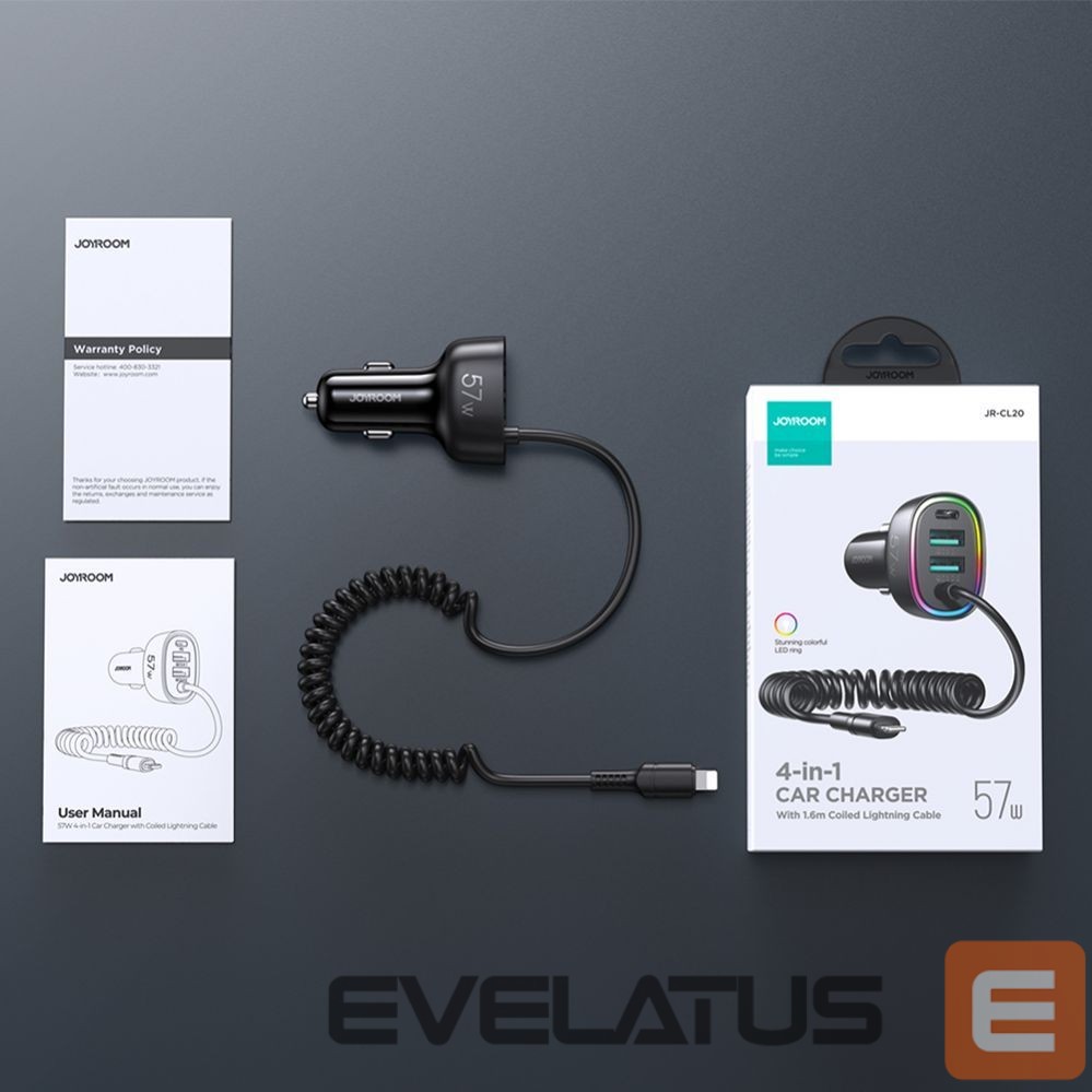 Cable Joyroom Lightning (male) || USB-A (female) || USB-C (female)