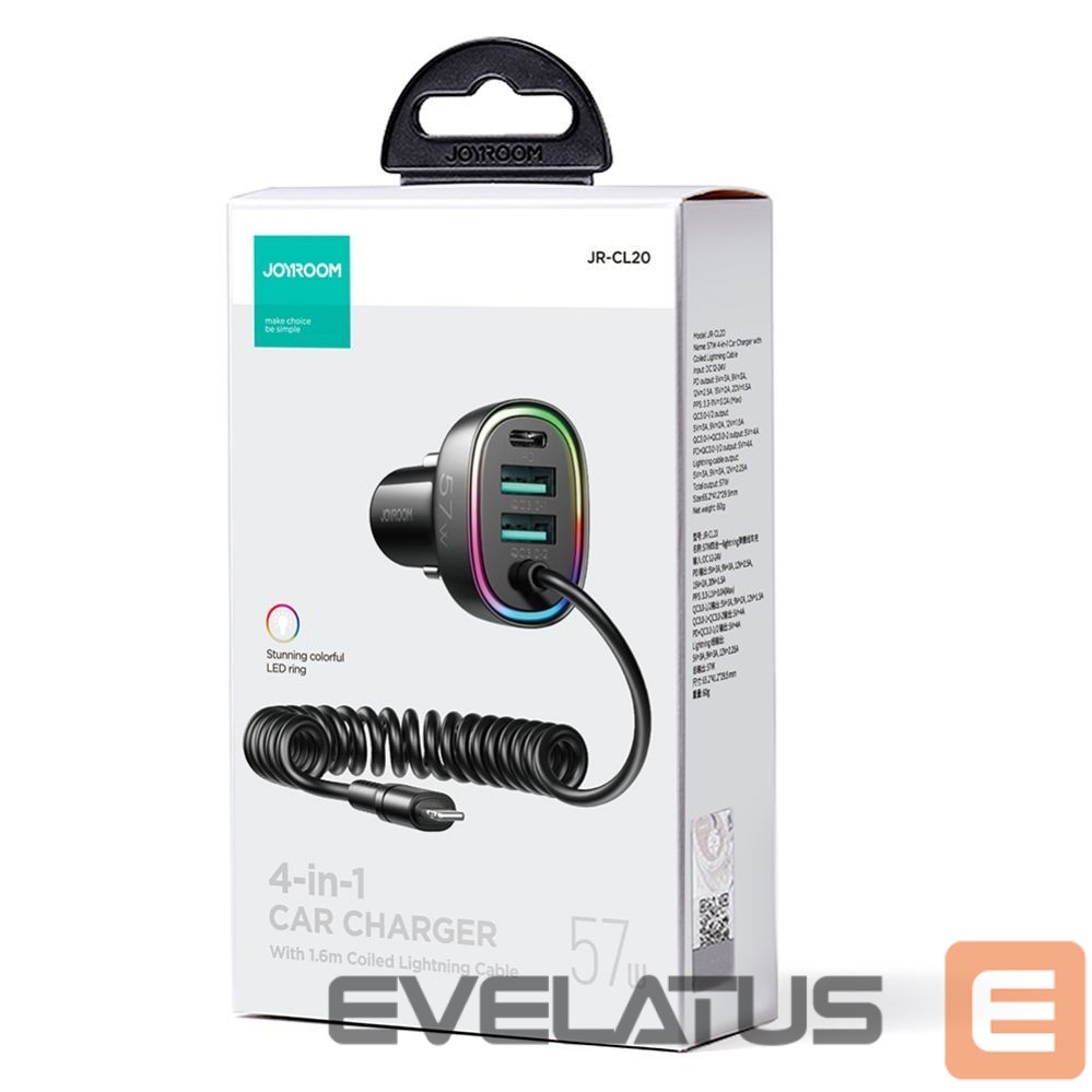 Cable Joyroom Lightning (male) || USB-A (female) || USB-C (female)