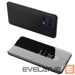 Back panel cover Hurtel  Clear View Case cover for Oppo Find X5 Pro cover with a flap black 