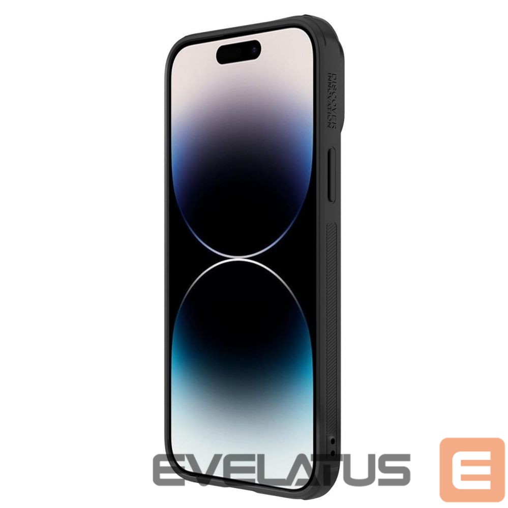 Back panel cover Nillkin Nillkin Synthetic Fiber S Case iPhone 14 Pro case with camera cover, black