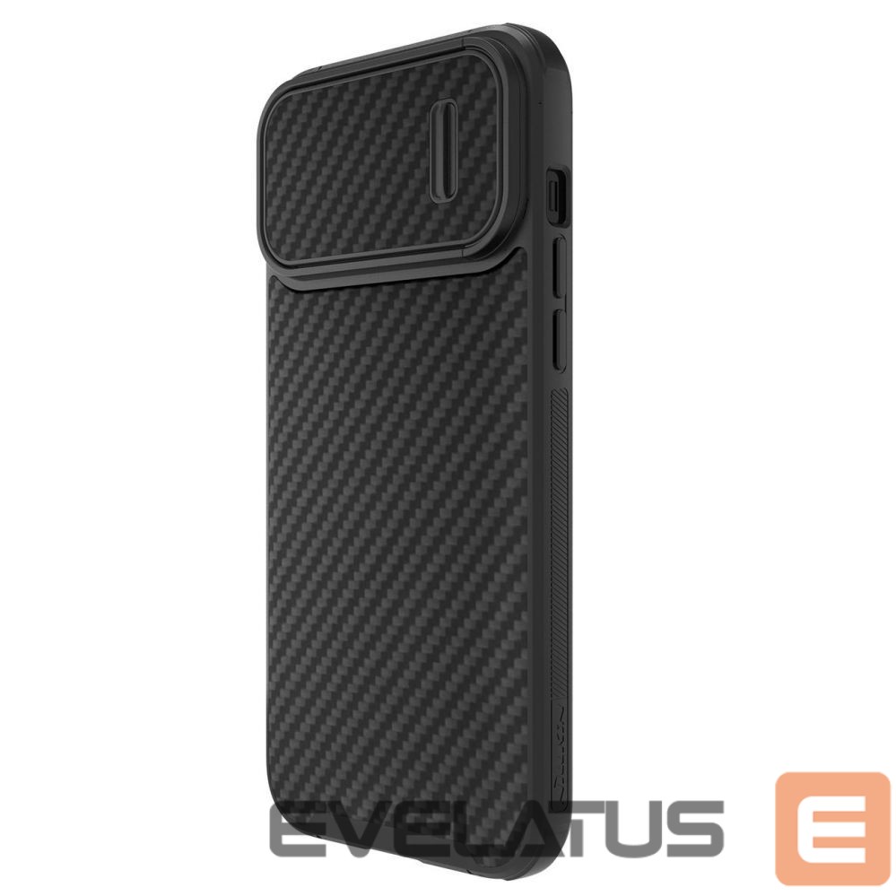 Back panel cover Nillkin Nillkin Synthetic Fiber S Case iPhone 14 Pro case with camera cover, black
