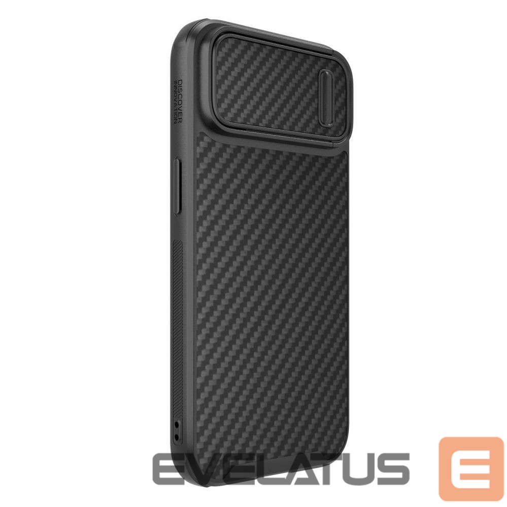Back panel cover Nillkin Nillkin Synthetic Fiber S Case iPhone 14 Plus case with camera cover, black