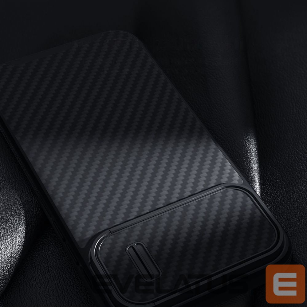 Back panel cover Nillkin Nillkin Synthetic Fiber S Case iPhone 14 Plus case with camera cover, black