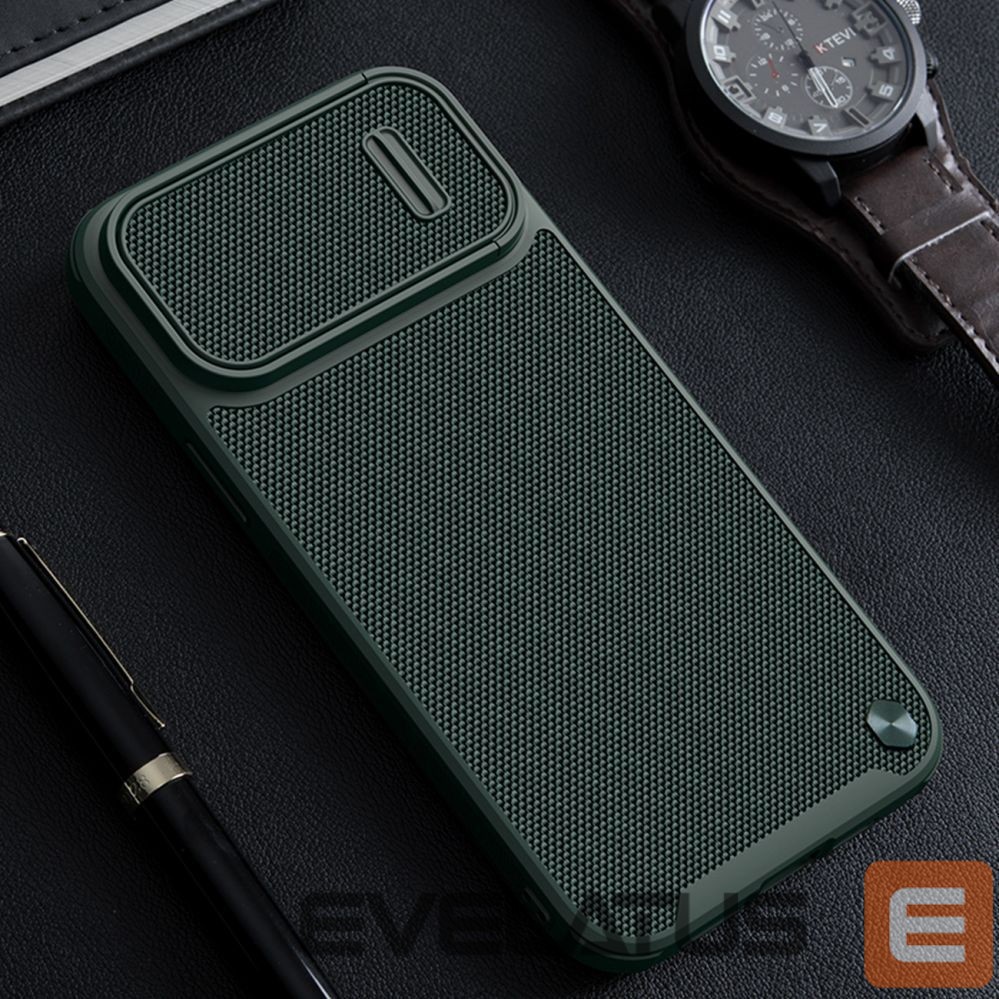 Back panel cover Nillkin Nillkin Textured S Case iPhone 14 Pro Max armored cover with camera cover dark green