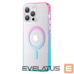 Back panel cover Kingxbar  Kingxbar PQY Ice Crystal Series magnetic case for iPhone 14 Pro MagSafe pink and blue 