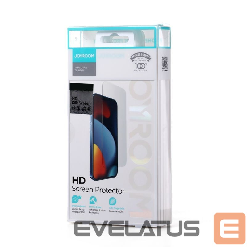 Back panel cover Joyroom Joyroom Knight 2,5D FS TG 5x glass iPhone 14 Plus full screen (JR-DH07)