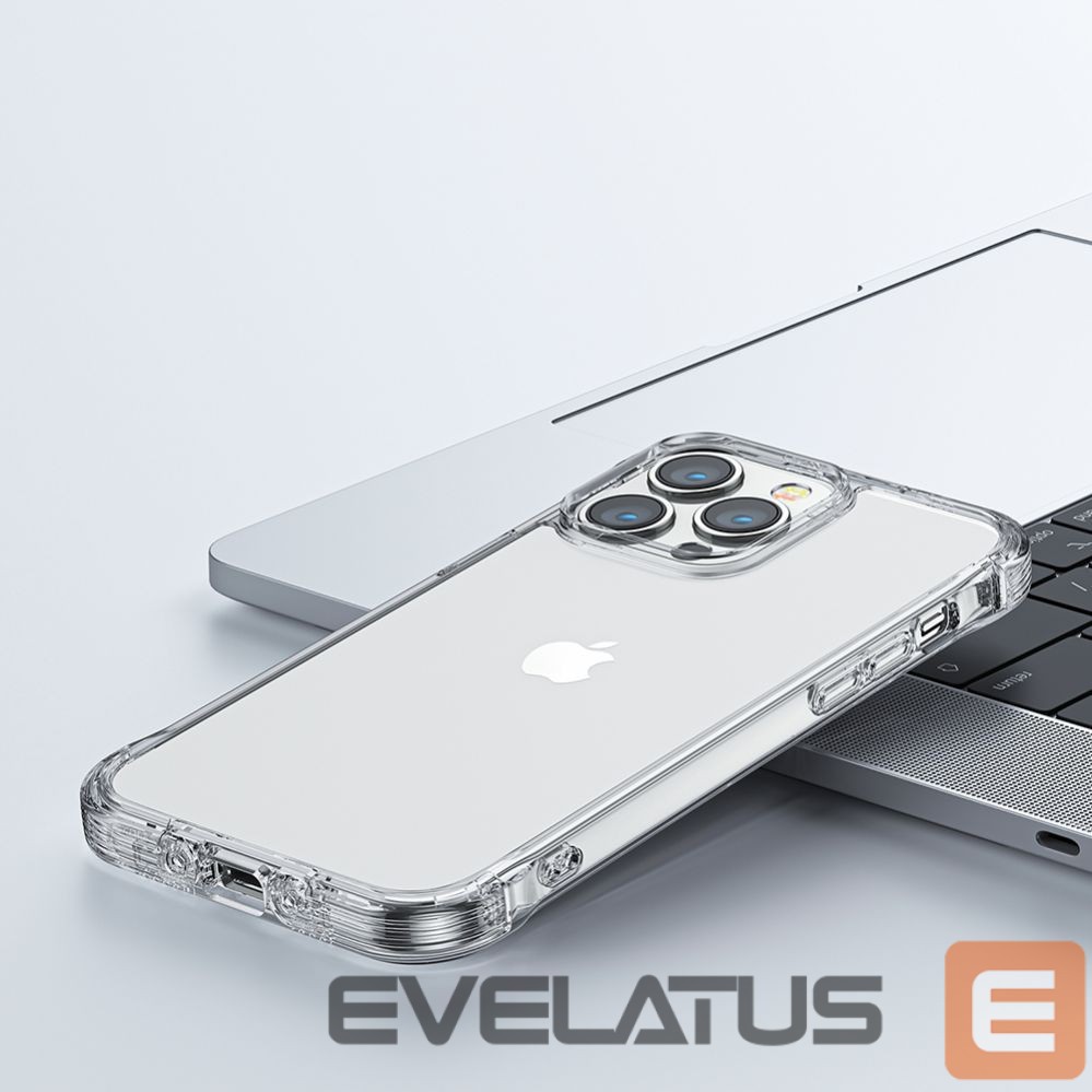 Back panel cover Joyroom Joyroom Defender Series Case Cover for iPhone 14 Armored Hook Cover Stand Clear (JR-14H1)