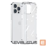 Back panel cover Joyroom  Joyroom Defender Series Case Cover for iPhone 14 Pro Max Armored Hook Cover Stand Clear (JR-14H4) 