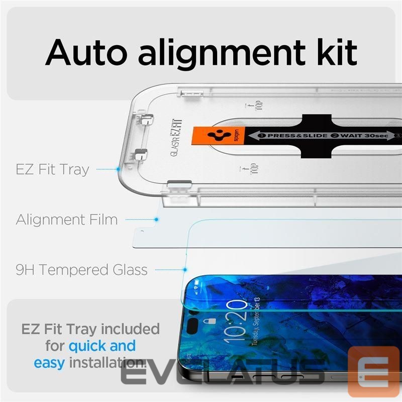 Protective glass Spigen Spigen Glas.tR EZ Fit tempered glass for iPhone 14 Pro - 2 pcs.