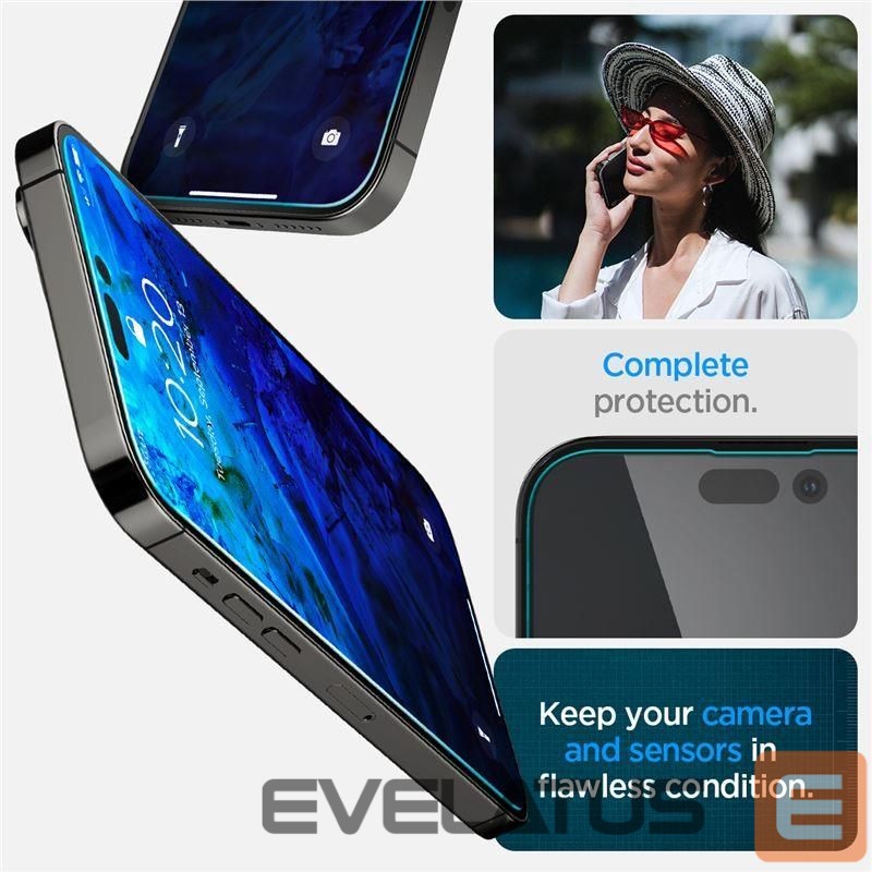 Protective glass Spigen Spigen Glas.tR EZ Fit tempered glass for iPhone 14 Pro - 2 pcs.