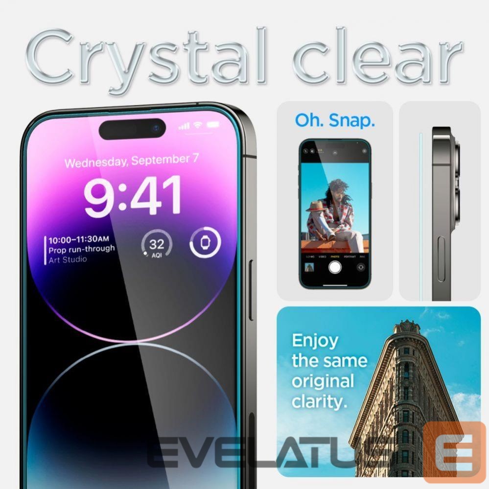 Protective glass Spigen Spigen Glas.tR EZ Fit tempered glass for iPhone 14 Pro - 2 pcs.