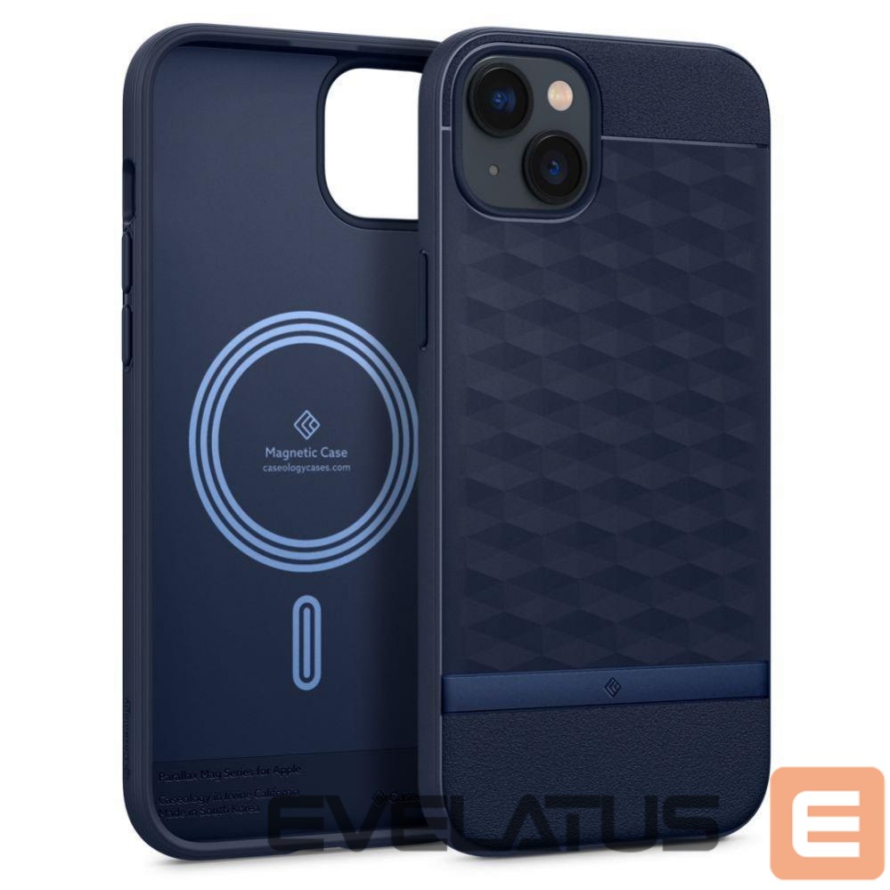 Back panel cover Spigen Caseology Parallax Mag Case with MagSafe for iPhone 14 Plus - Navy