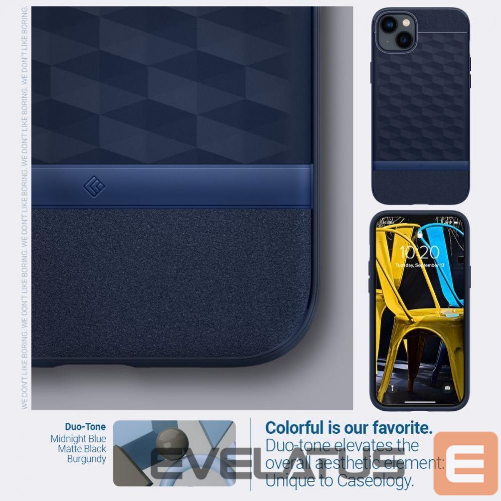 Back panel cover Spigen Caseology Parallax Mag Case with MagSafe for iPhone 14 Plus - Navy