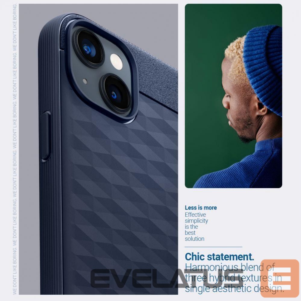 Back panel cover Spigen Caseology Parallax Mag Case with MagSafe for iPhone 14 Plus - Navy