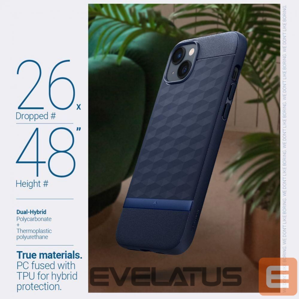 Back panel cover Spigen Caseology Parallax Mag Case with MagSafe for iPhone 14 Plus - Navy