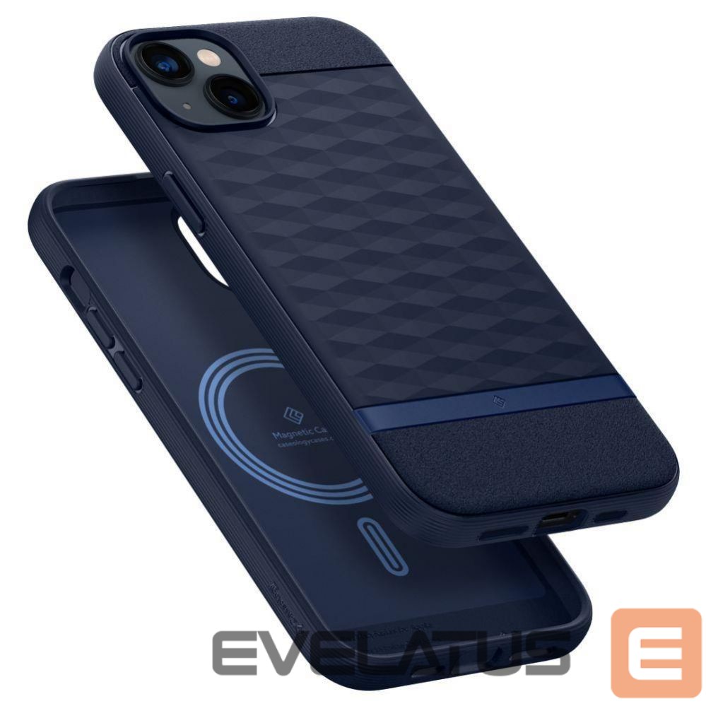 Back panel cover Spigen Caseology Parallax Mag Case with MagSafe for iPhone 14 Plus - Navy