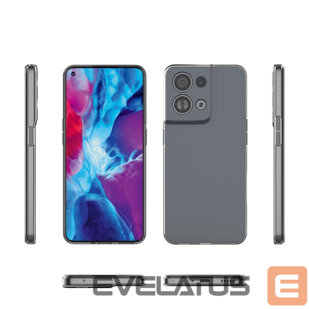 Back panel cover Hurtel - Ultra Clear 0.5mm case for Oppo Reno 8 thin cover transparent