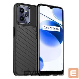Back panel cover Hurtel  Thunder Case case for Realme C35 silicone armor case black 