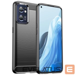 Back panel cover Hurtel  Carbon Case for Realme Narzo 50 5G flexible silicone carbon cover black 