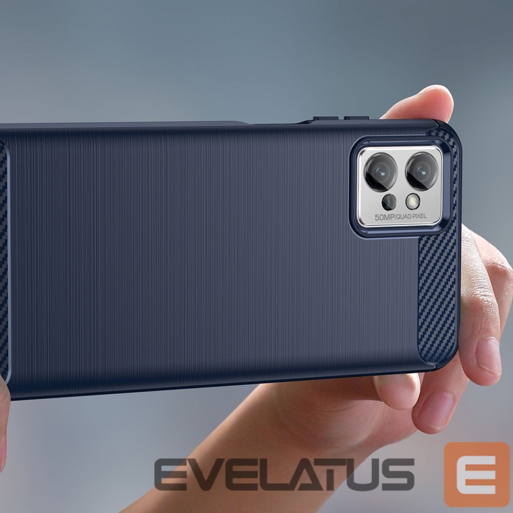 Back panel cover Hurtel Carbon Case for Realme Narzo 50 5G flexible silicone carbon cover black