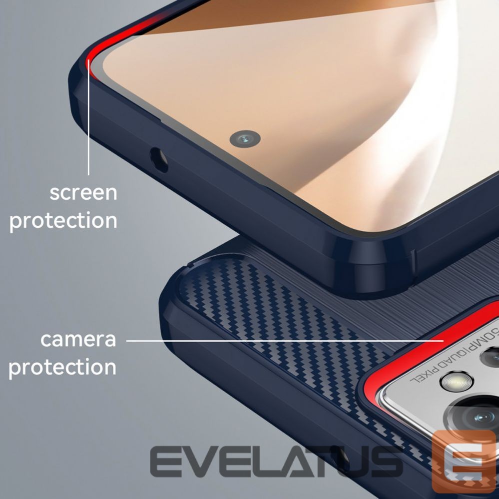 Back panel cover Hurtel Carbon Case case for Realme C31 flexible silicone carbon cover black