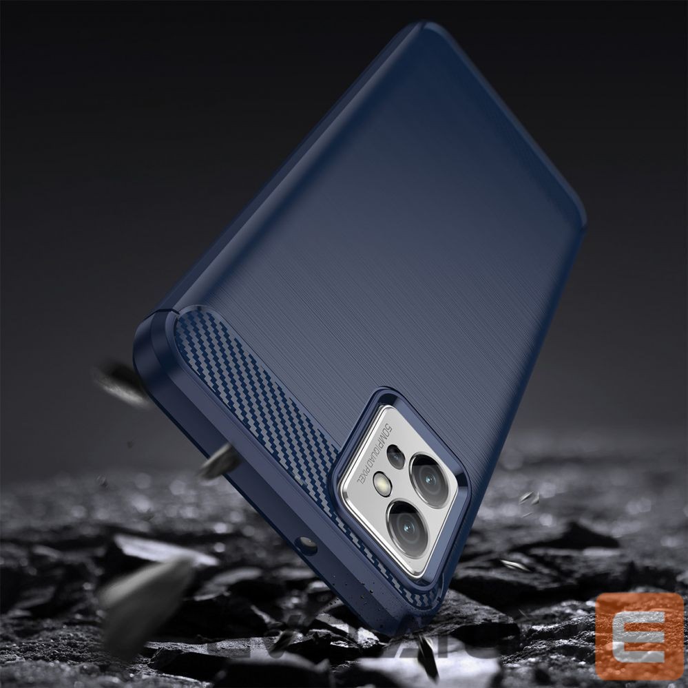 Back panel cover Hurtel Carbon Case case for Realme C35 flexible silicone carbon cover black