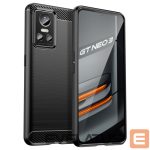 Back panel cover Hurtel  Carbon Case case for Realme GT Neo 3 flexible silicone carbon cover black 